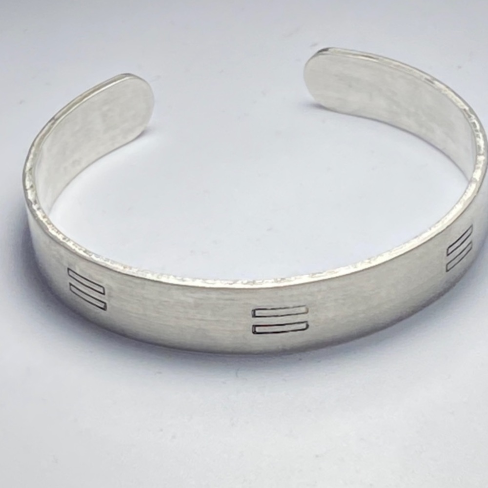 Handmade hand stamped Equality Bracelet